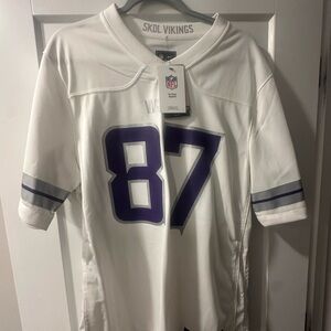 NFL white Vikings Jersey
